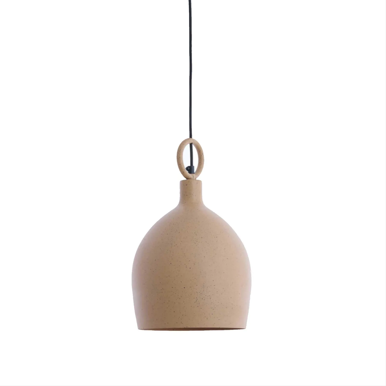 Earthen Dome Flecked Pendant Light, Brown Metal | Barker & Stonehouse