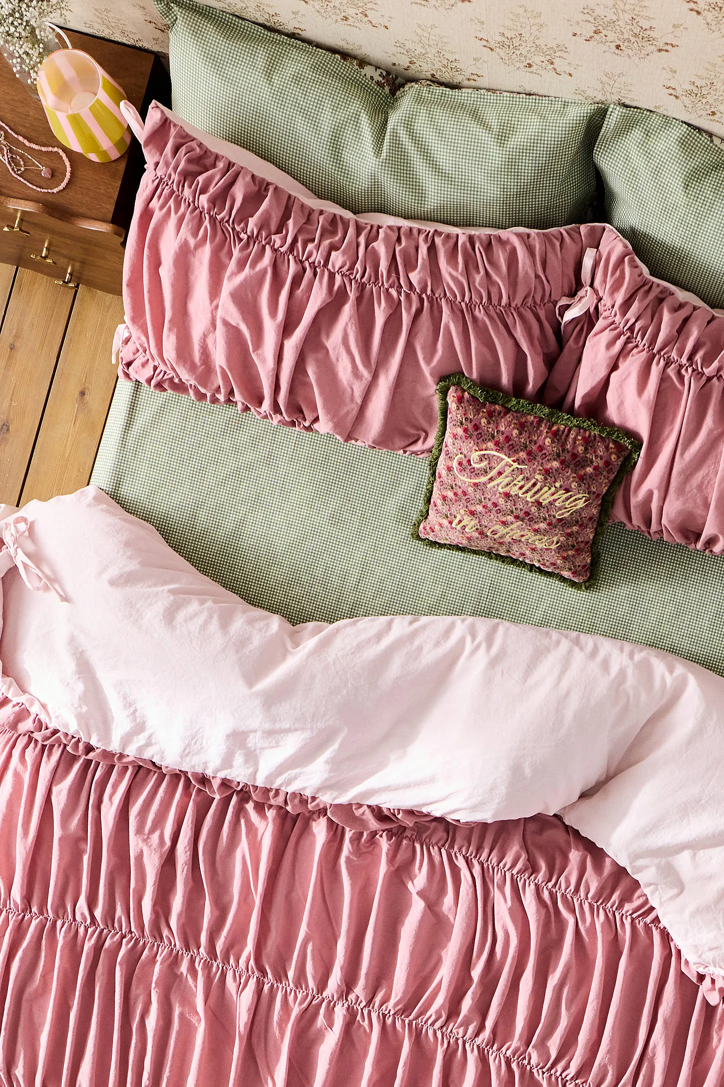 Cinched Duvet Set - Rose 3
