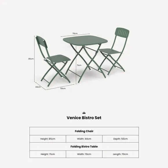 Venice Square 2 Seater Bistro Set 5