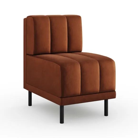 Amali Small Dining Bench, Matte Plush Velvet 6