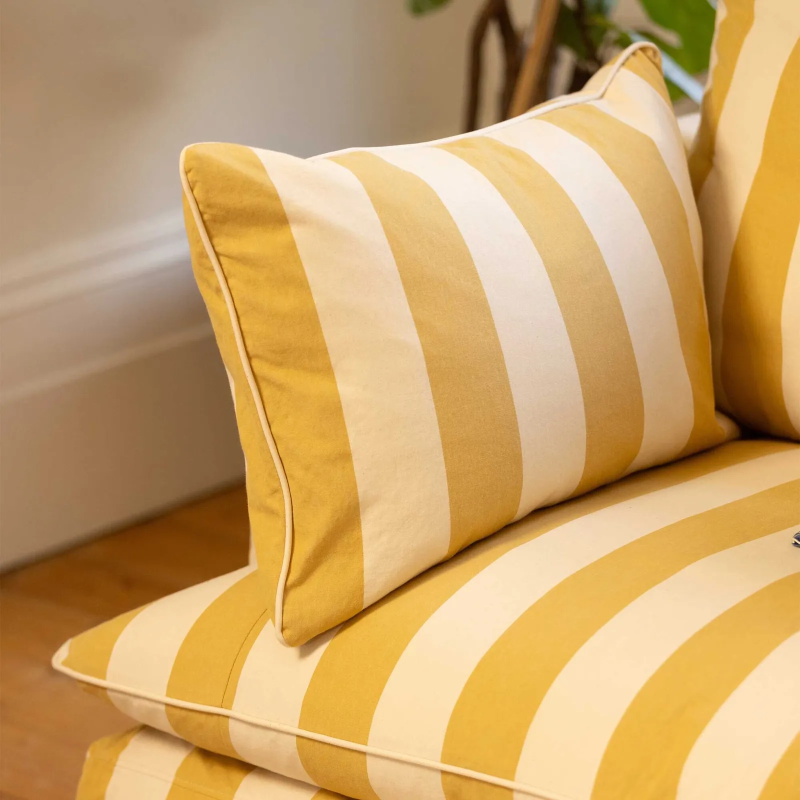 Tetrad Heritage Maja Grand Sofa, Yellow Fabric | Barker & Stonehouse 3