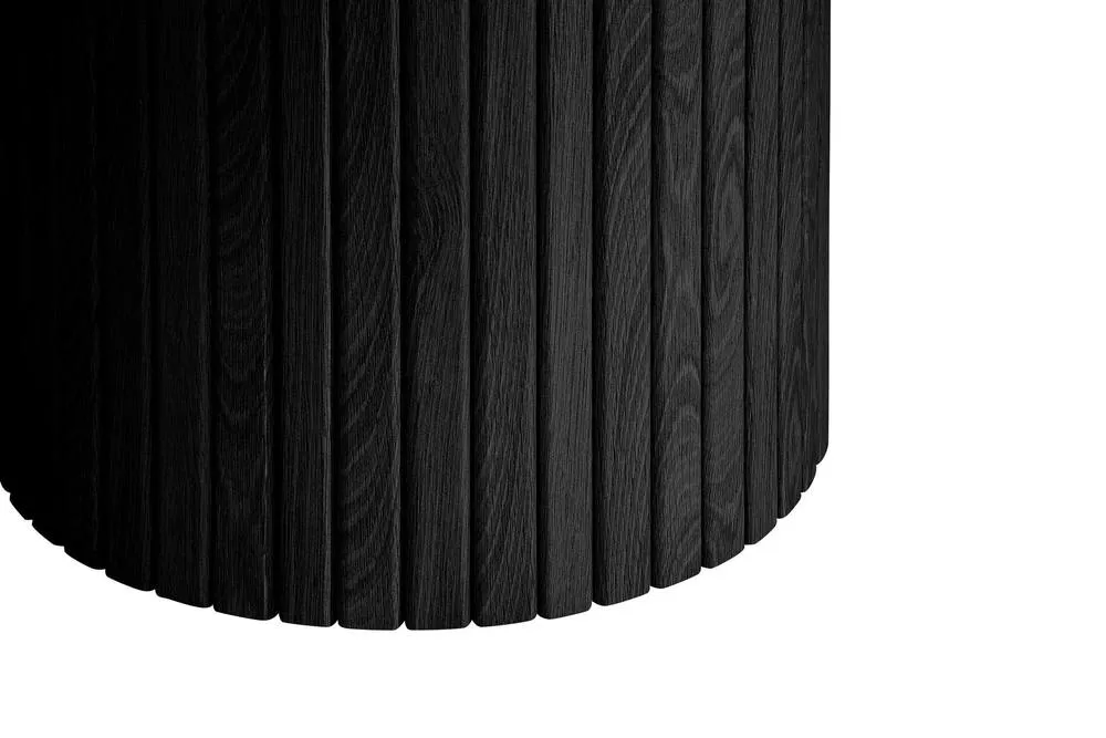 Birlea Black Fluted Side Table Axel 2