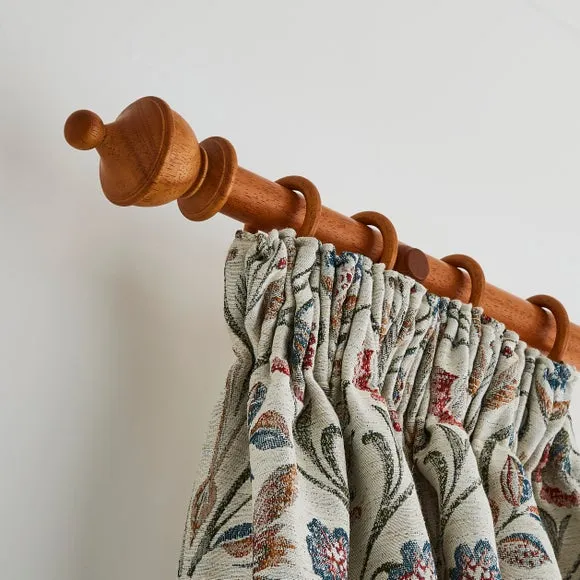 Sherwood Urn Wood Curtain Pole 2