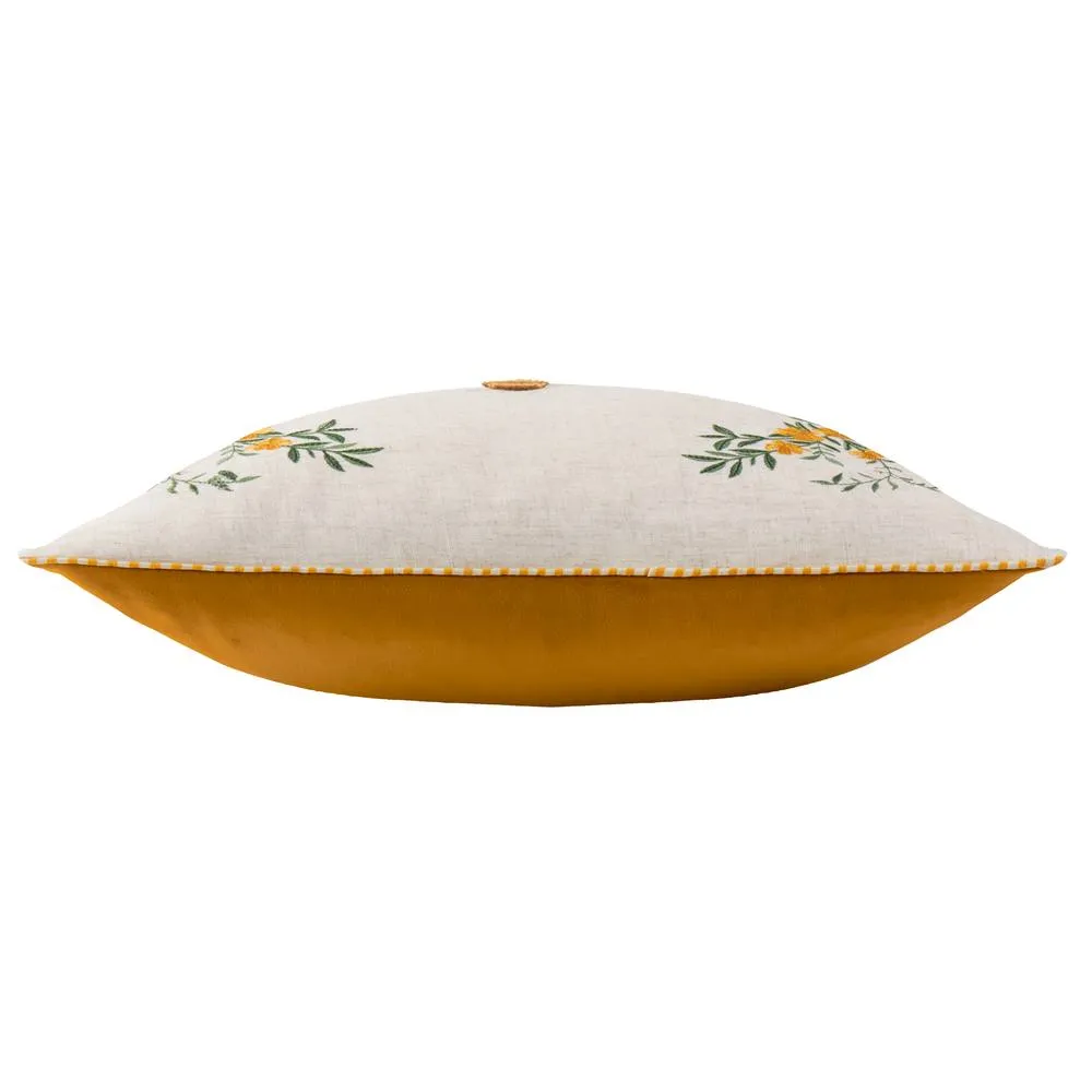 Wylder Ramble Bee Tufted Cushion in Light Beige 4