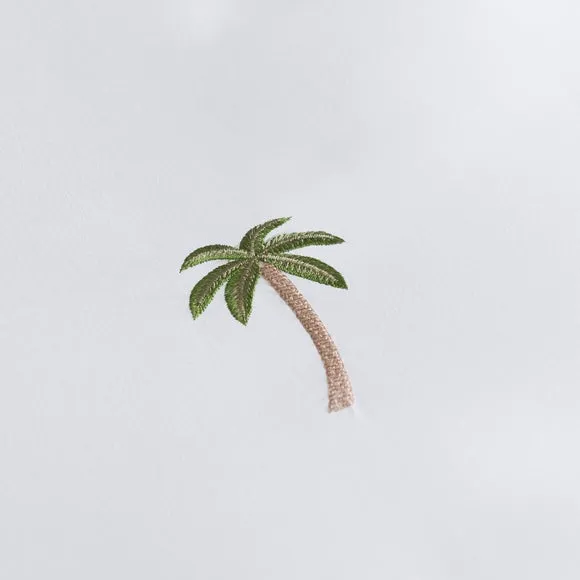 Palm Tree Embroidery Oxford Pillowcase 3
