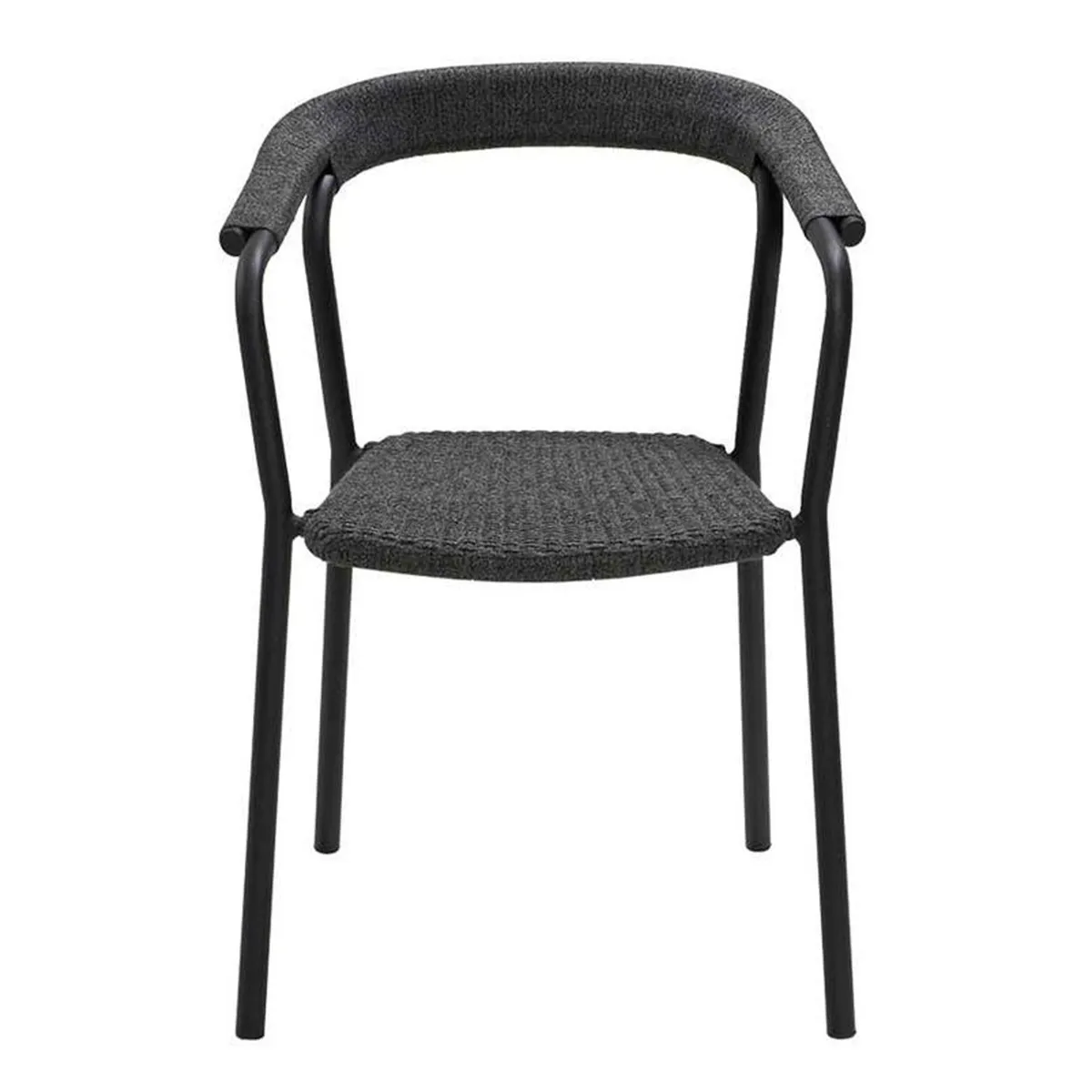 Cane-line Noble Outdoor Stackable Armchair, Dark Grey, Soft Rope
