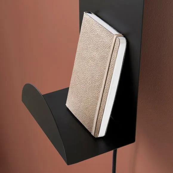 Elements Harton Shelved Plug In Wall Light 5