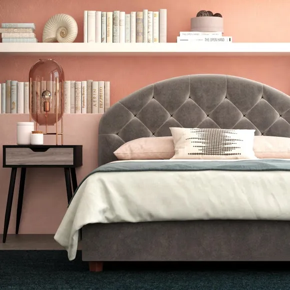 Aspen Upholstered Bed Frame, Velvet 2