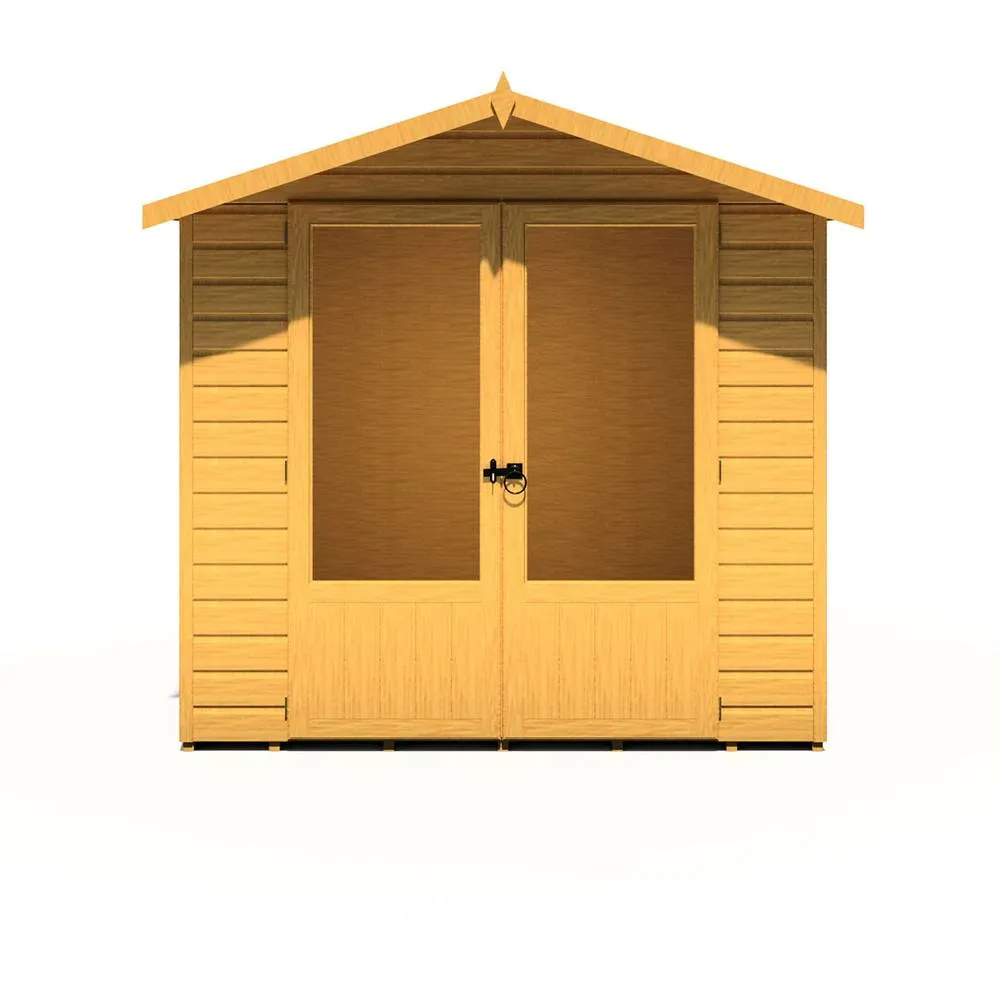 Shires Avance Shiplap Summerhouse Garden Sun Room Approx 7 x 5 Feet in Brown