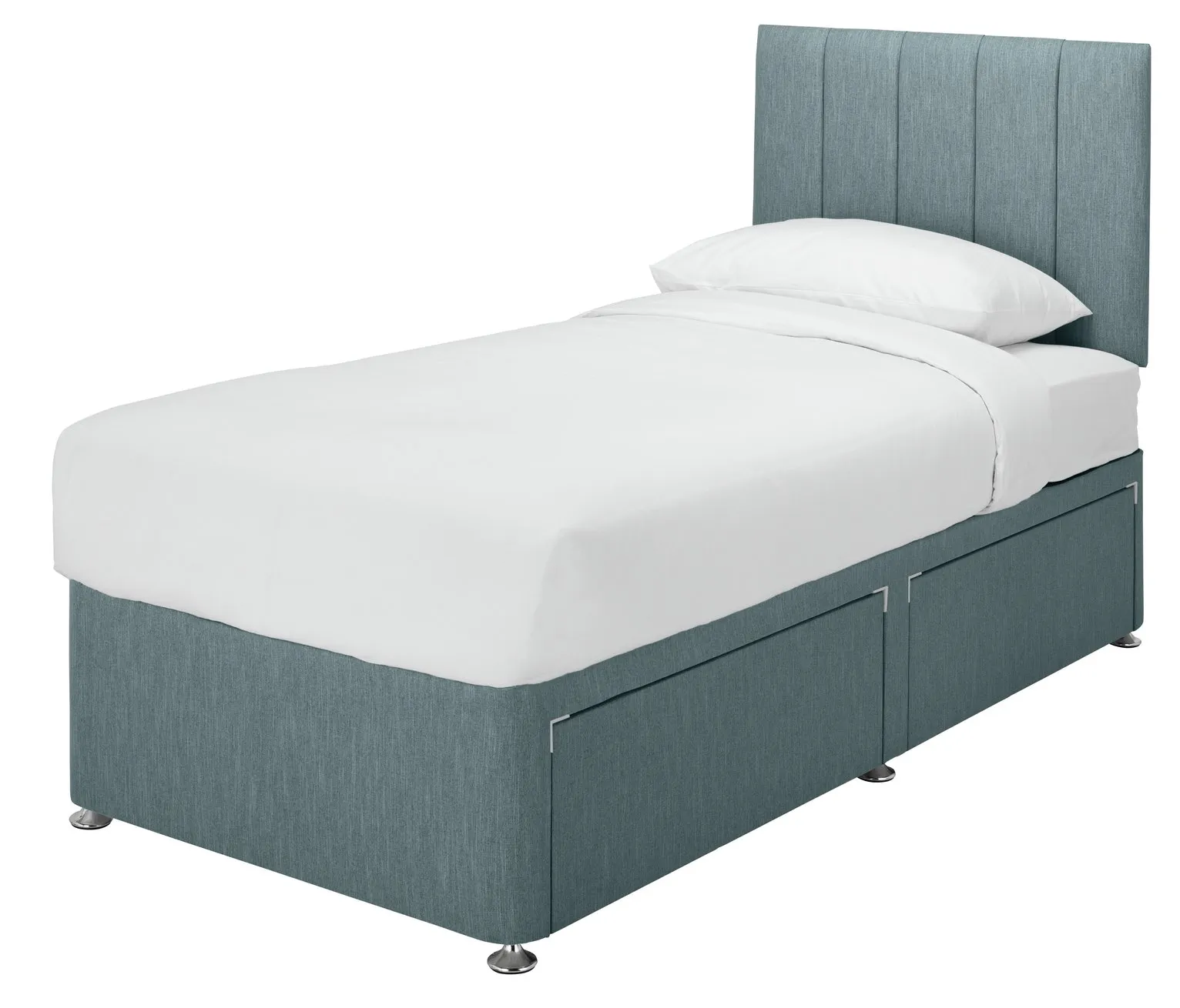 Argos Home Bircham Memory Single 2 Drawer Divan - Duck Egg