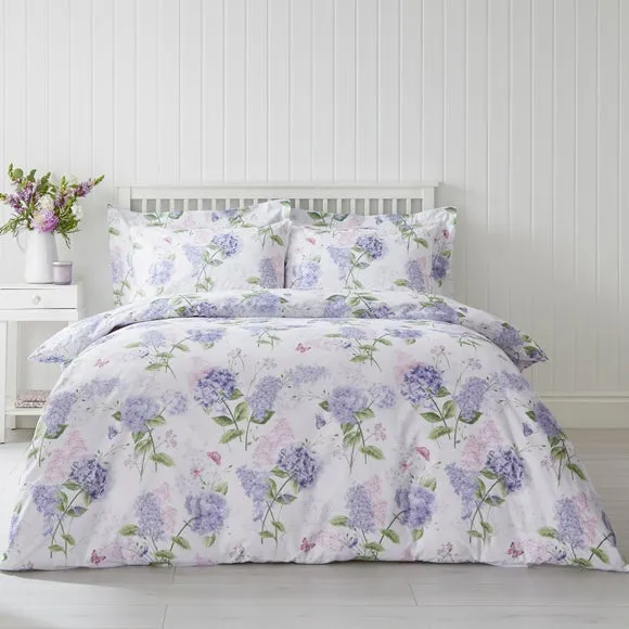 Wild Hydrangea Lilac Duvet Cover and Pillowcase Set 1