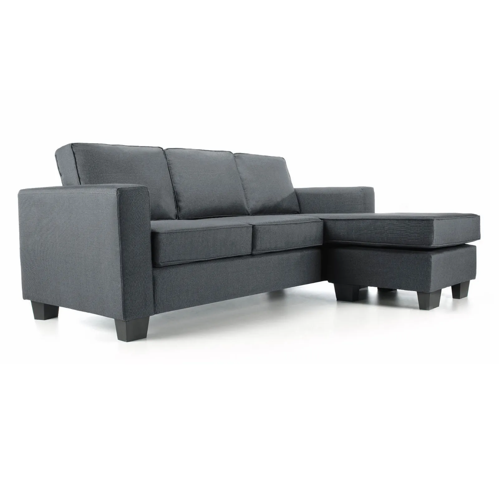 Vincent Fabric Reversible Corner Chaise Sofa Grey