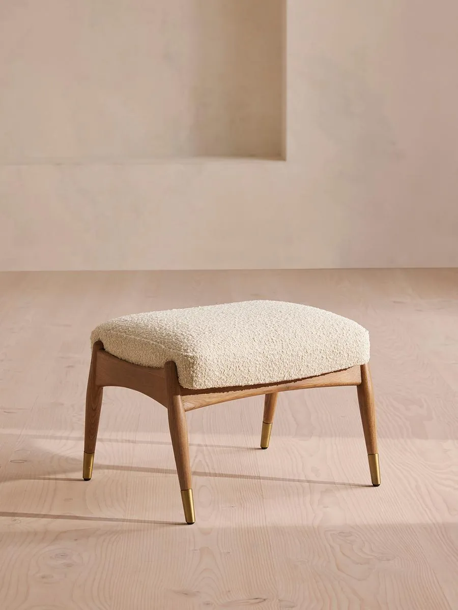 Theodore Footstool, Boucle, Natural