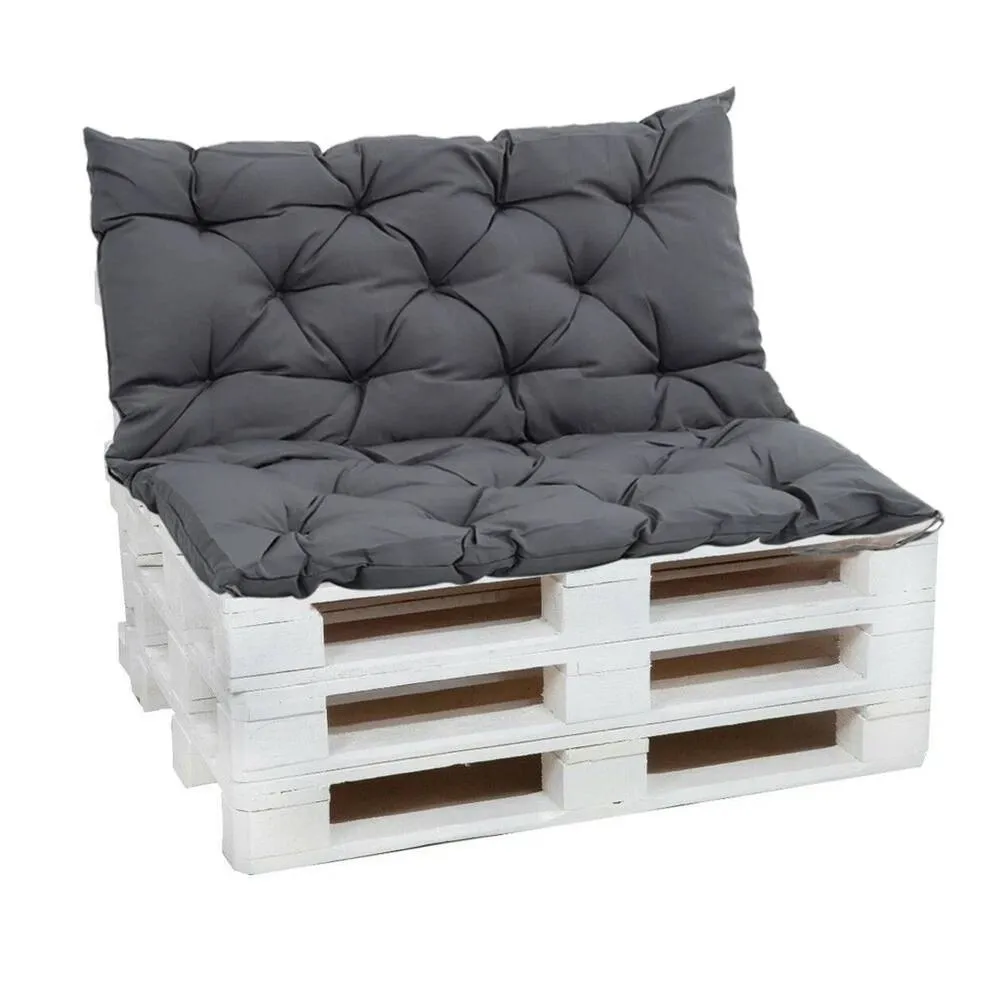 NESTLUNE Swing Replacement Seat & Backrest Garden Cushion Set in Grey