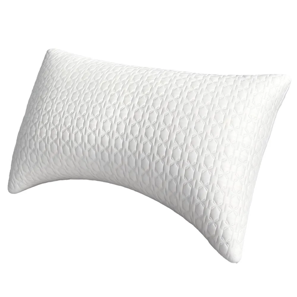 Lavio Pillow Memory Foam Side Sleeper Neck Pain Relief Adjustable Comfort in White