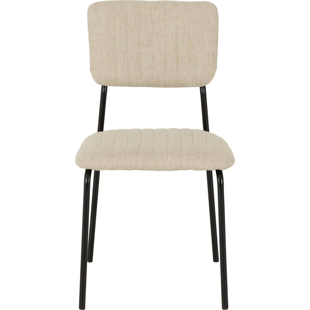 Seconique Sheldon Dining Chair (X4 Per Box) - Beige Fabric 3