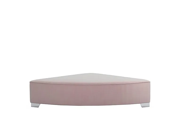 Isobel Fabric Wedge Footstool - Cotton Candy with Chrome Feet