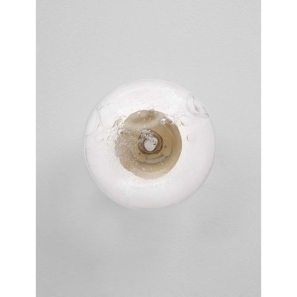 Netlighting King 26cm Wall Lamp Brass Gold Blown Clear LED G9 1x5W 5