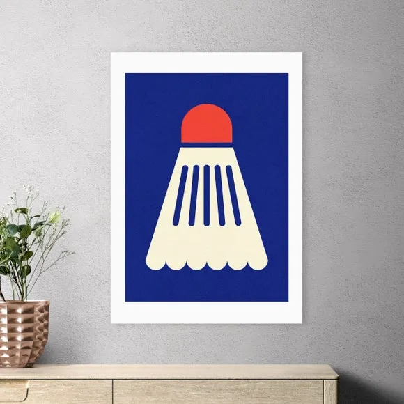 East End Prints Badminton White Red Print by Rosi Feist 1