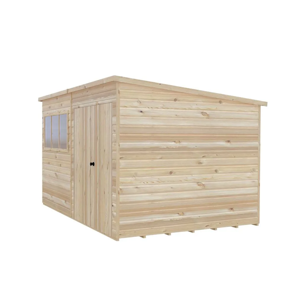 Shires Ranger 12 x 8 Feet Double Door Shed - L239 x W359 x H213.9 cm in Light Tan 3