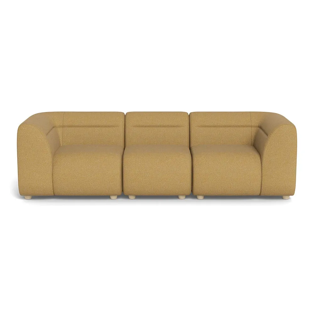Heal's Lilli 3 Seater Sofa Boucle Tweed Citrine Natural Beech Feet 1