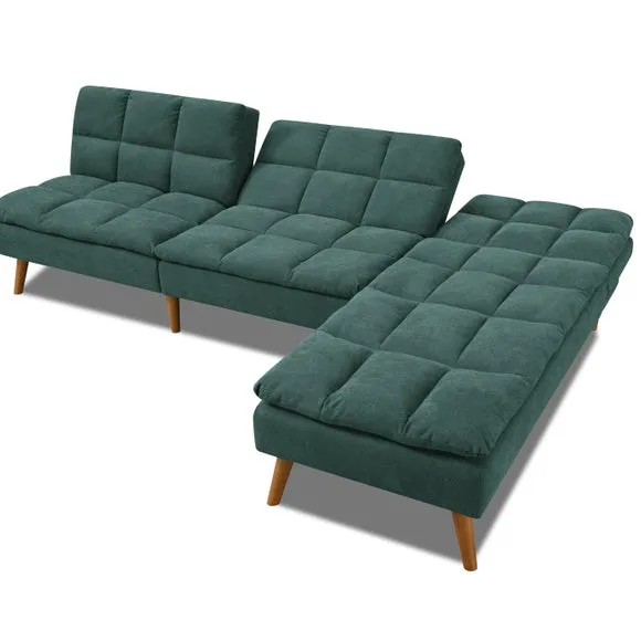 Cloud Fabric Corner Double Sofa Bed 5