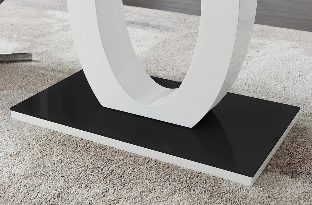 FurnitureboxUK Giovani 6 Black Dining Table & 6 Belgravia Chairs 6