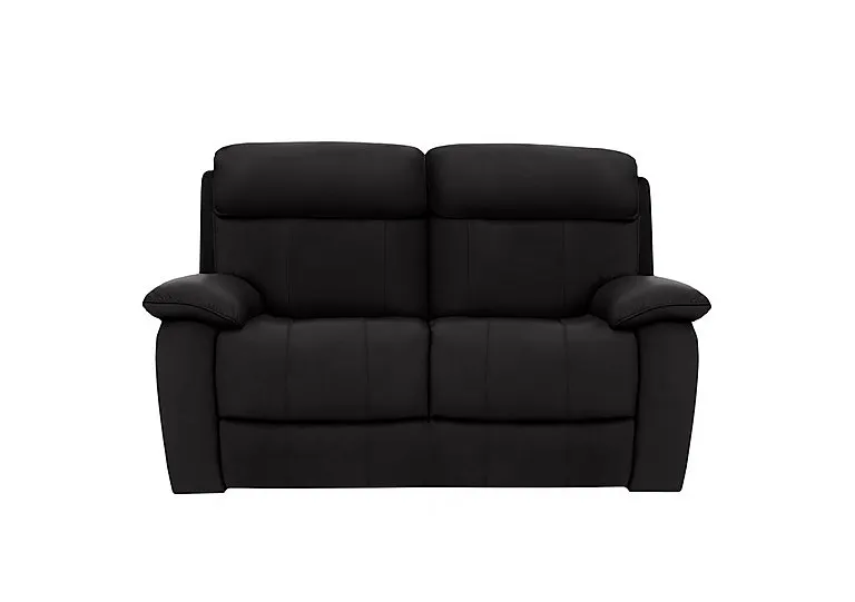 Moreno 2 Seater Leather Sofa - Classic Black