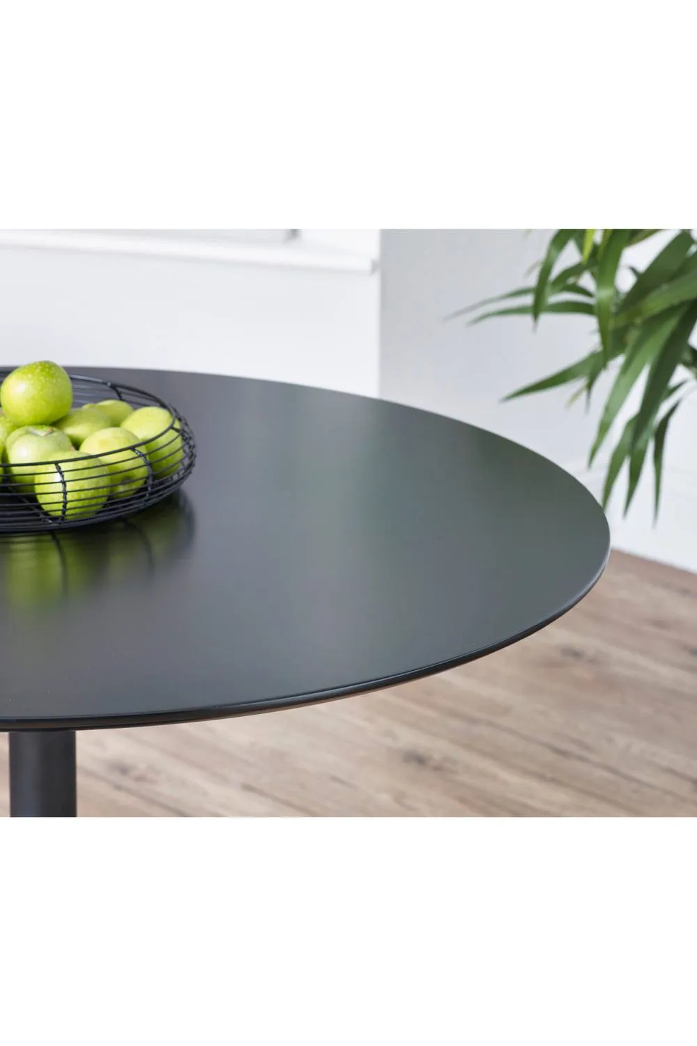 Julian Bowen Nero Round Pedestal 4 Seater Dining Table in Black 5