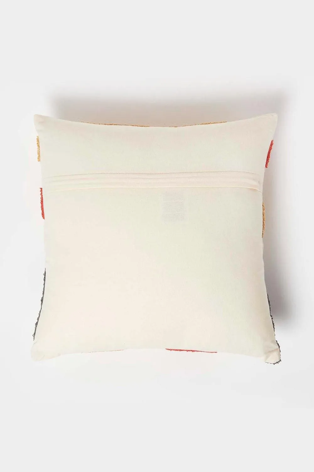 Homescapes Orange & Yellow Sunshine Tufted Cotton Cushion 3