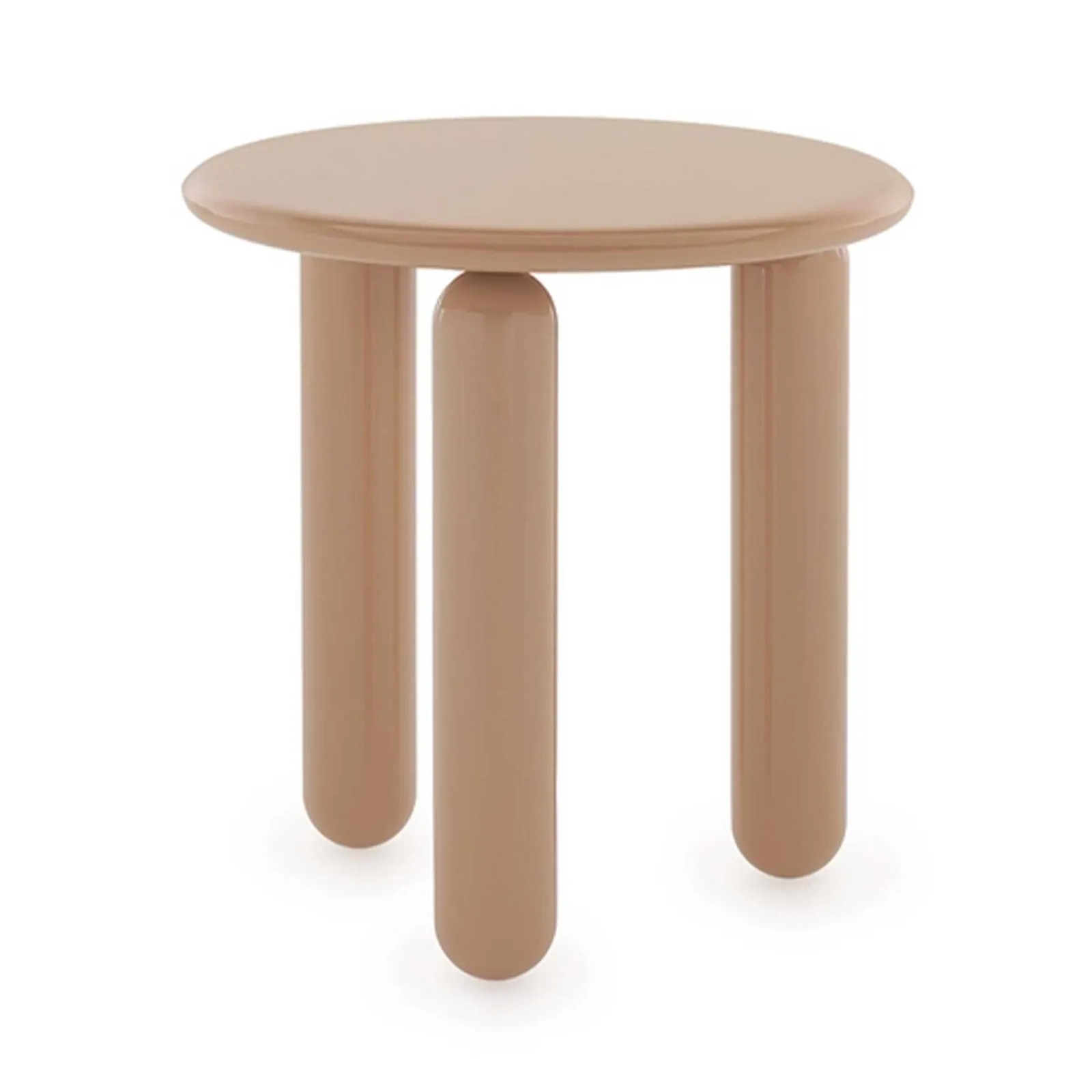 Kartell Undique Mas Side Table 48X48X51 Powder, Round, Neutral Wood | Barker & Stonehouse 3