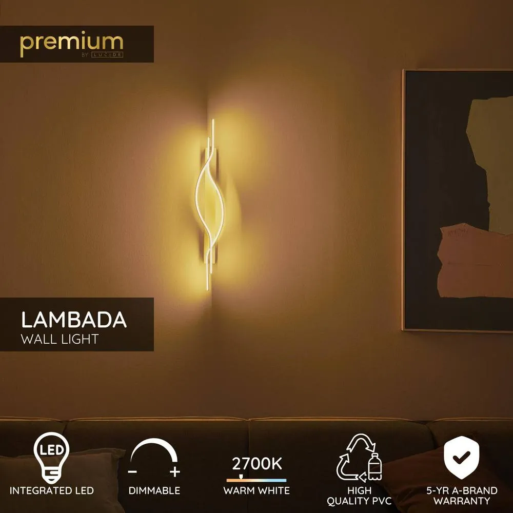 Netlighting Lucide LAMBADA Wall Lamp LED Dim. 1x20W 2700K Champagne Color in Beige 2