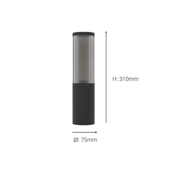 EGLO Salle Ribbed LED Outdoor Wall Light 4