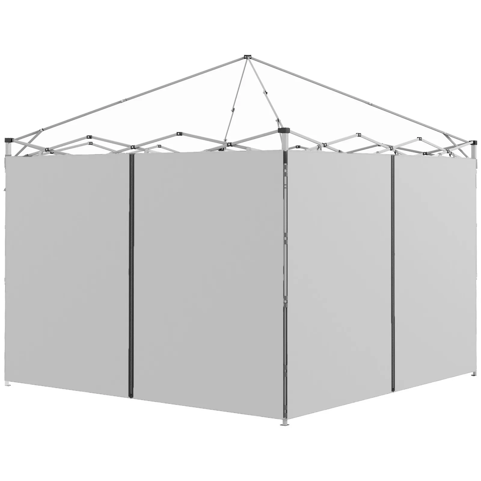 OUTSUNNY 3x3(m) or 3x6m Pop Up Gazebo Side Panels with Zipped Doors in Light Grey 2
