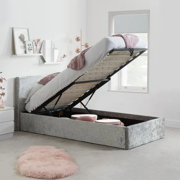 Berlin Crushed Velvet Ottoman Bed Frame 2