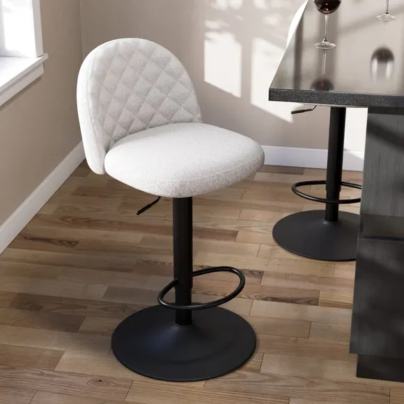 Astrid Height Adjustable Bar Stool, Boucle 5