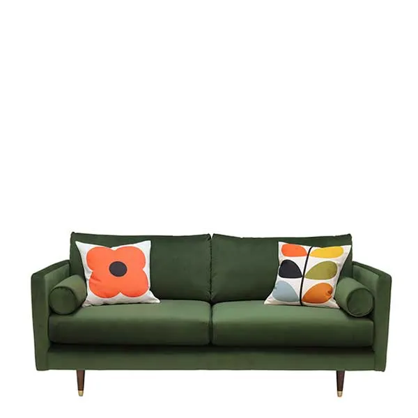 Orla Kiely Mimosa Small Sofa Plain Velvet  - Barker & Stonehouse
