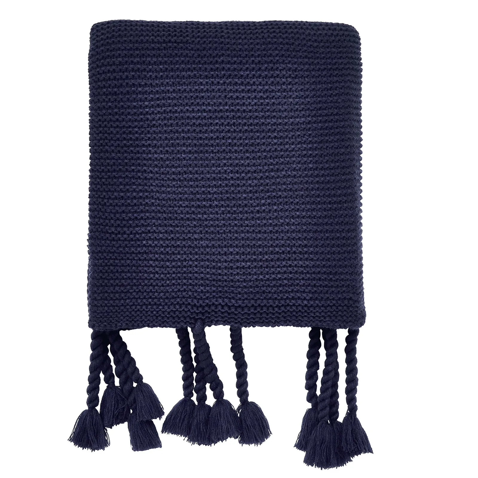 Helena Springfield Cosmos Viva Navy Knit Throw Navy Blue/White