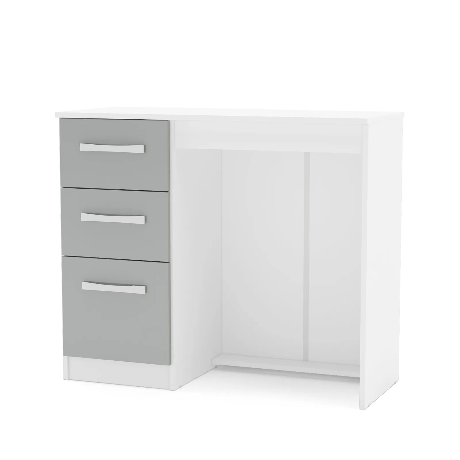 Lynx White and Grey Dressing Table Grey and White