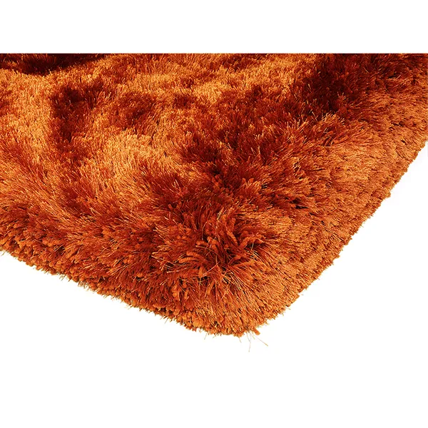 Plush Hand Woven Rug  Rust