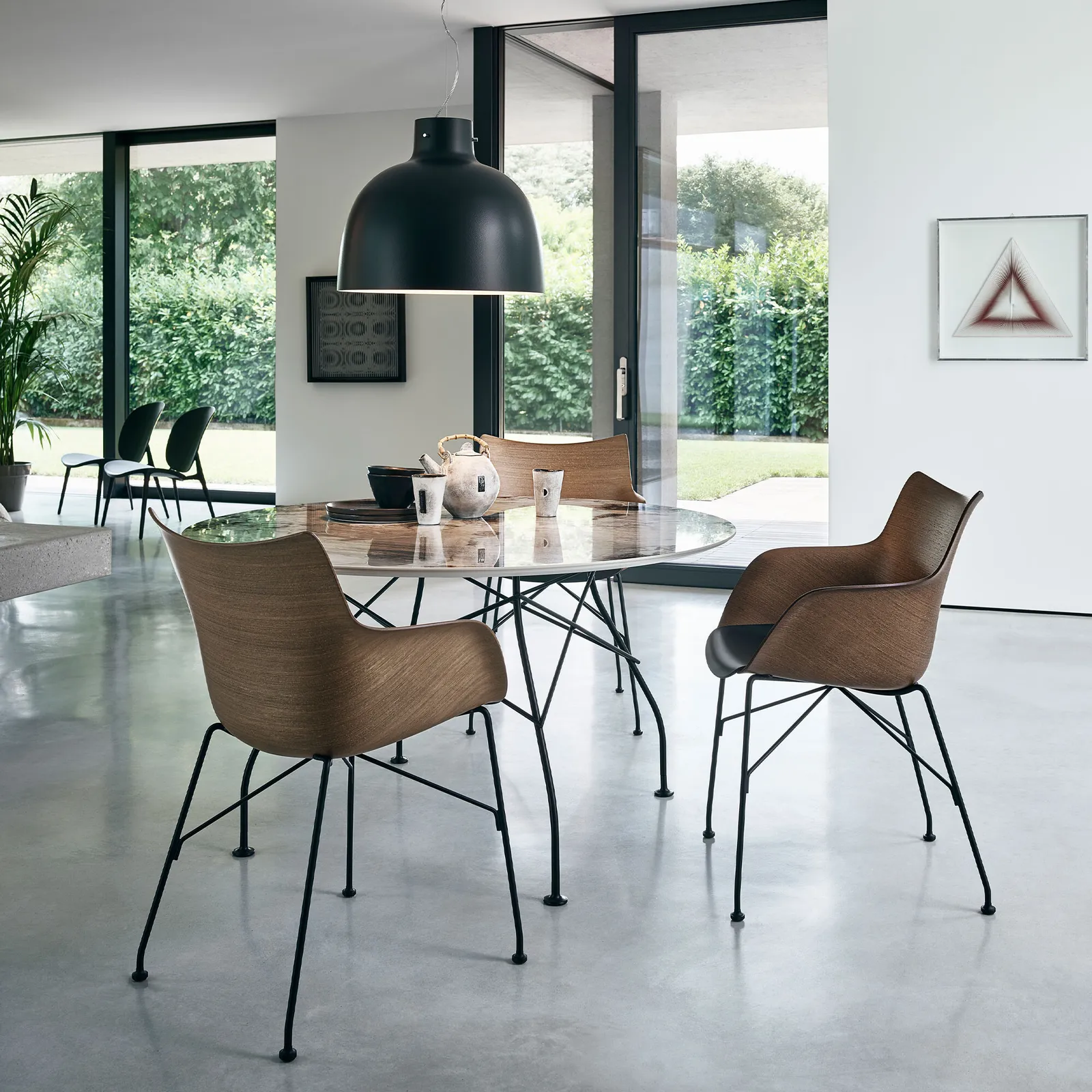 Kartell Smartwood Armchair, Brown | Barker & Stonehouse 2