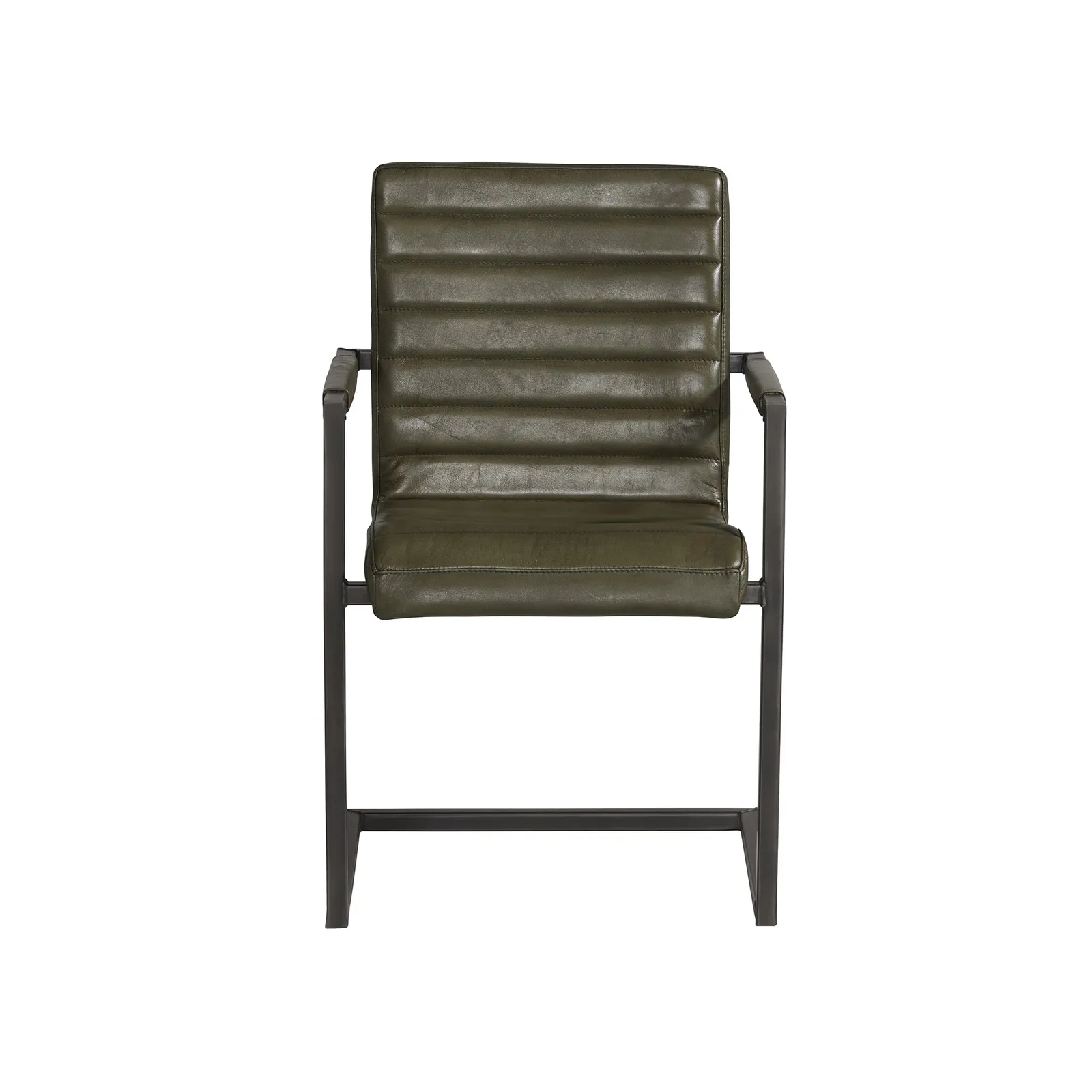 Pure Furniture Brutus Armchair, Green Leather | Barker & Stonehouse 3