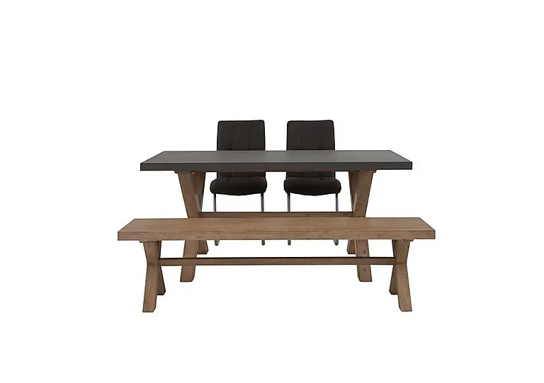 Fusion Small Table, 2 Chairs and Dining Bench Set