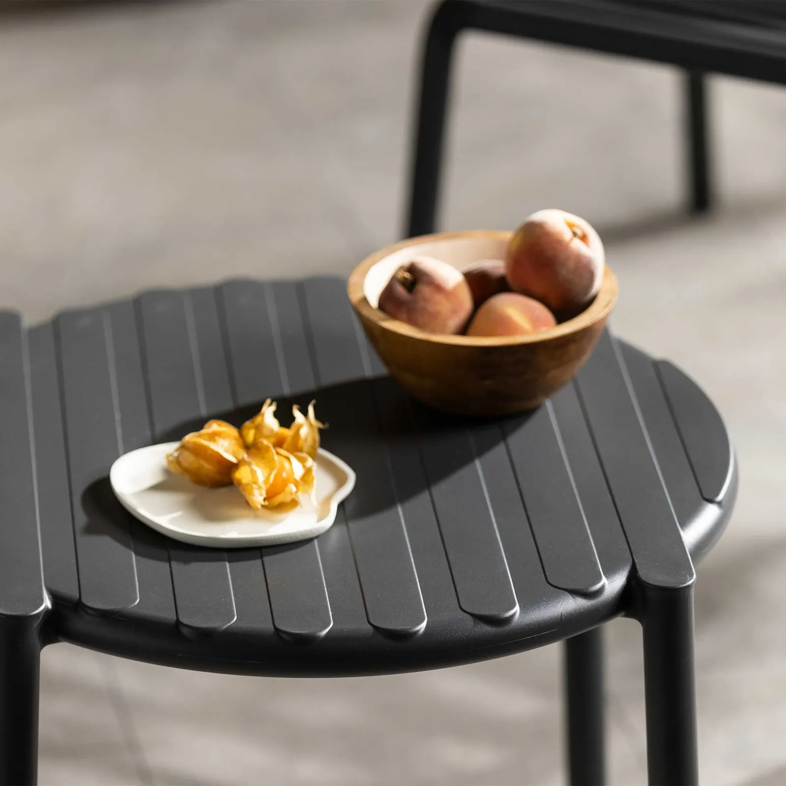 Lima Coffee Table, Round, Recycled Plastic, Black | Barker & Stonehouse 3