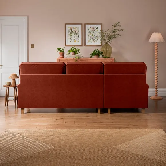 Beatrice II Velvet Corner Chaise Sofa 2