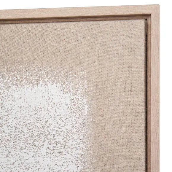 White and Natural Textured Framed Canvas 3