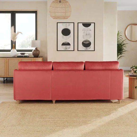 Hattie Matte Plush Velvet Corner Chaise Sofa 3