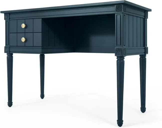Bourbon Vintage Compact Desk, Dark Blue