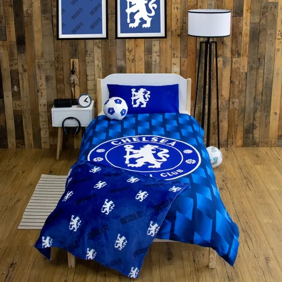 Chelsea Geometric Polycotton Duvet Cover & Pillowcase Set