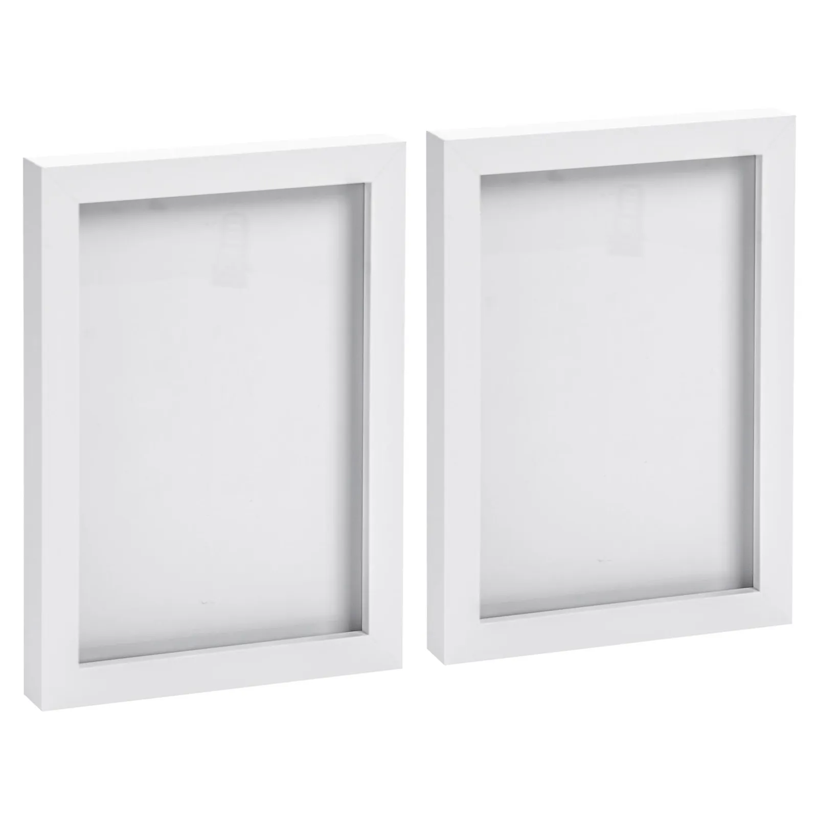 Nicola Spring Photo Frames - A5 (6" x 8") - Pack of 2 in White 1